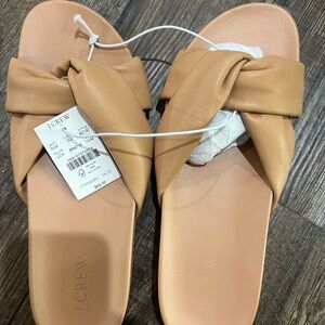 J. Crew Women's Tan Slide Sandals